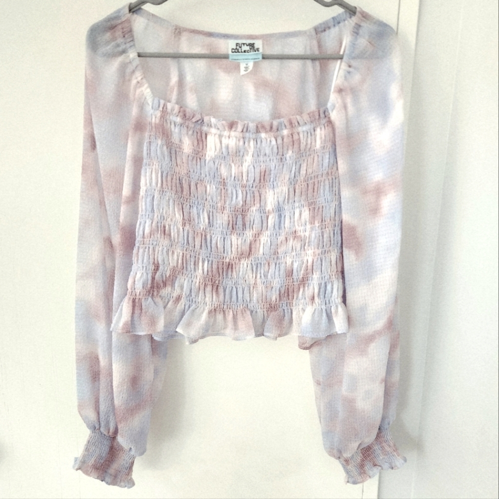 Cotton Candy Smocked Ruffled Blouse